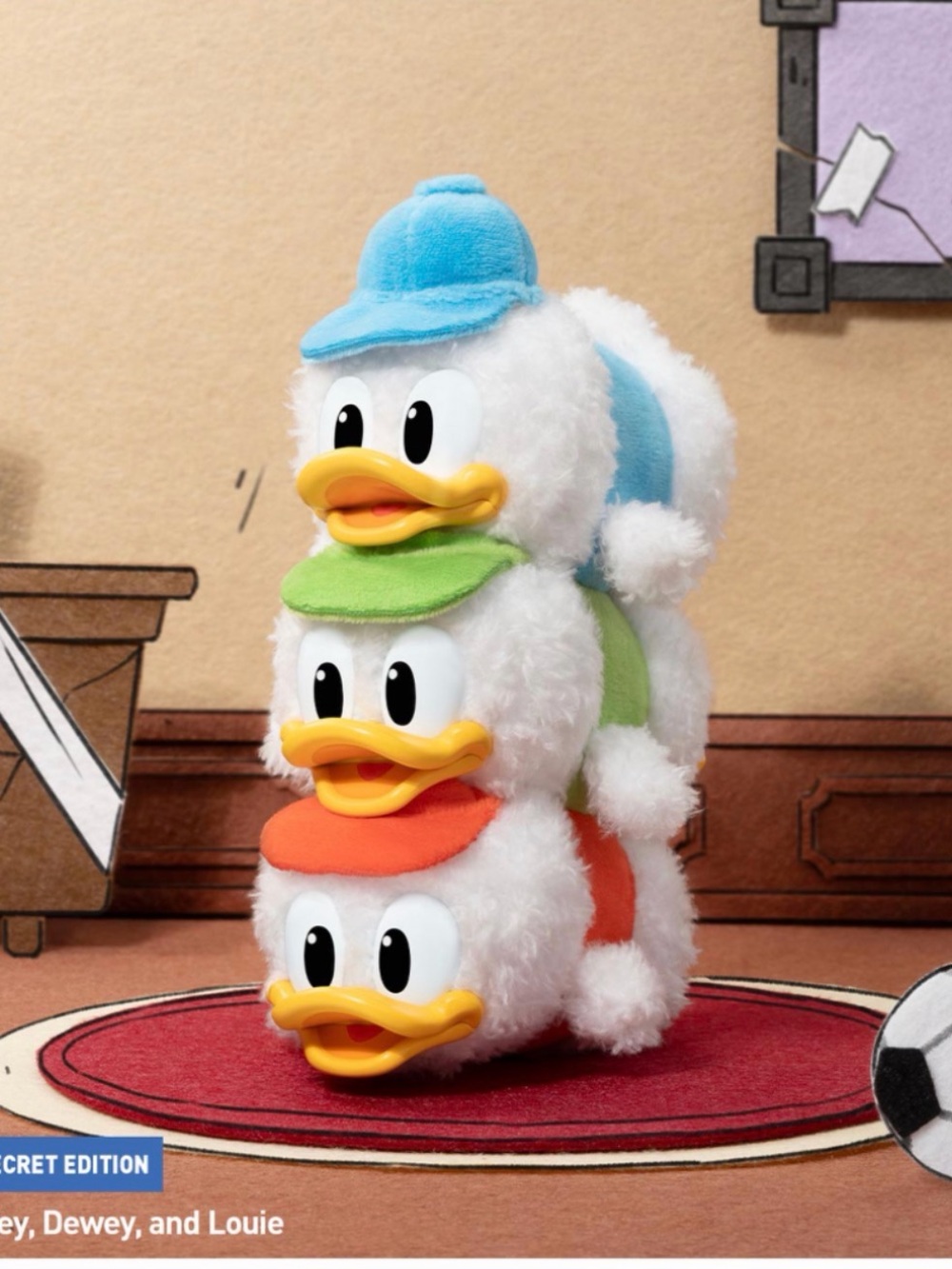 Pop Mart Disney Ducks Plush Trio - Blue, Green, Orange